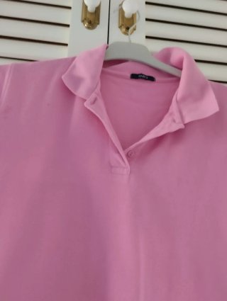 Camiseta rosa manga corta