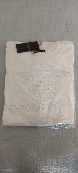 Sudadera Emporio Armani Blanca XXL con Pedrería