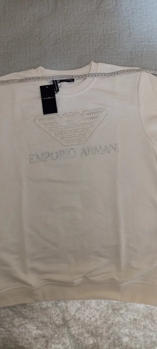 Sudadera Emporio Armani Blanca XXL con Pedrería