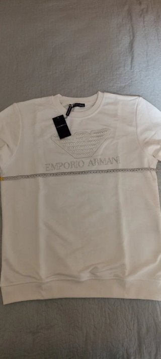 Sudadera Emporio Armani Blanca XXL con Pedrería