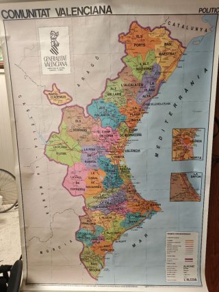 Mapa político Comunidad Valenciana