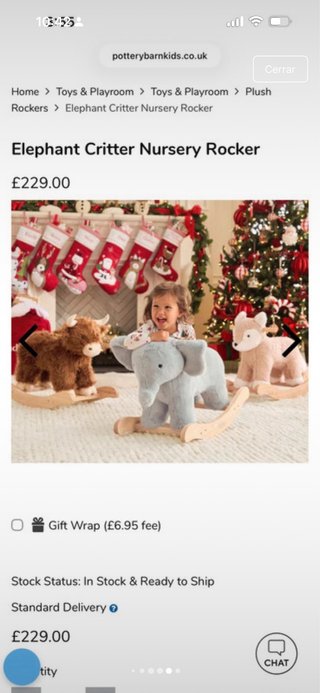 Mecedora Elefante Infantil Pottery Barn