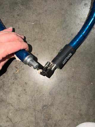 Pitón de moto azul max-ton