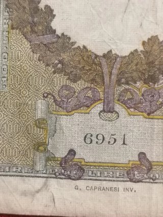 Banconota 100 Lire Banca d'Italia 1937