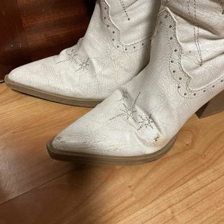 Botas cowboy blancas Bershka talla 37