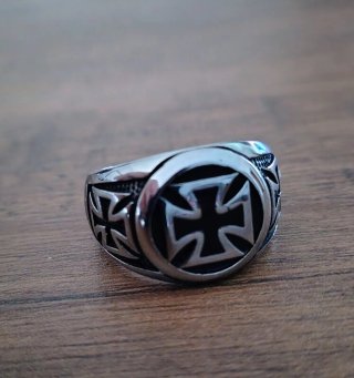Anello Bikers Acciaio Croce Celtica