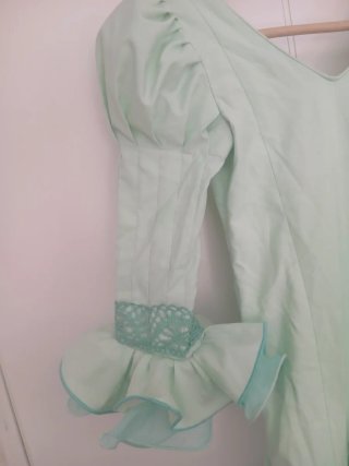 Traje Flamenca Niña Verde Agua
