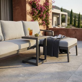 Divano da Giardino 4 Posti con Tavolino Antracite