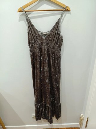 Vestido largo de terciopelo