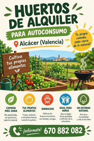 Huertos autoconsumo en alquiler