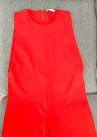 Mono Crepe Palazzo Zara Rojo
