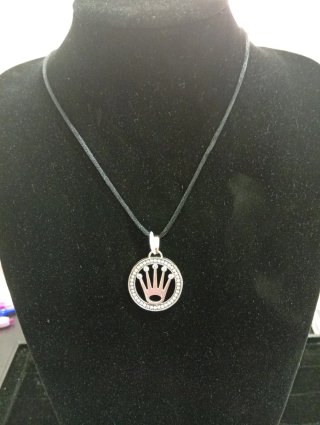 Colgante Rolex Corona Plata de 925 con circonitas