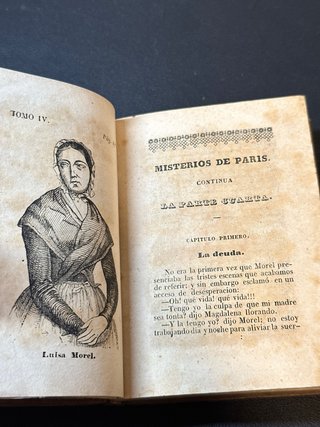 Libro Antiguo Los Misterios de Paris S.XIX