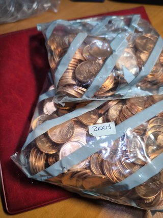 Bolsas FNMT Monedas 1, 2 y 5 Céntimos Euro