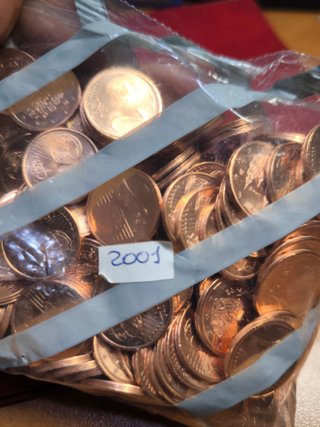 Bolsas FNMT Monedas 1, 2 y 5 Céntimos Euro