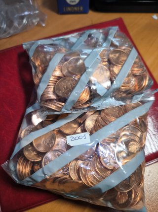 Bolsas FNMT Monedas 1, 2 y 5 Céntimos Euro