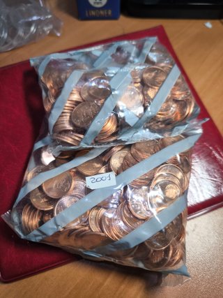 Bolsas FNMT Monedas 1, 2 y 5 Céntimos Euro
