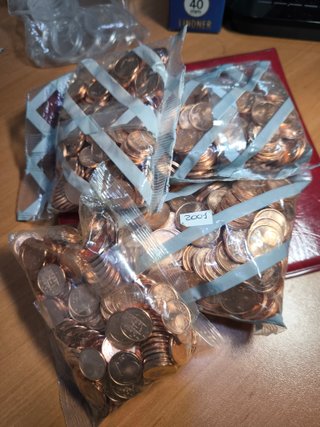 Bolsas FNMT Monedas 1, 2 y 5 Céntimos Euro