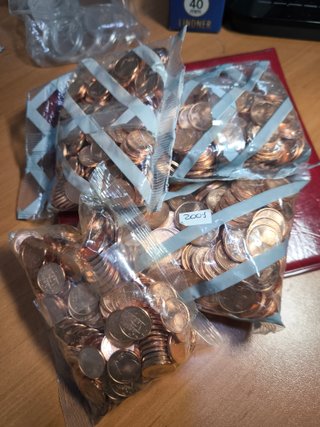 Bolsas FNMT Monedas 1, 2 y 5 Céntimos Euro