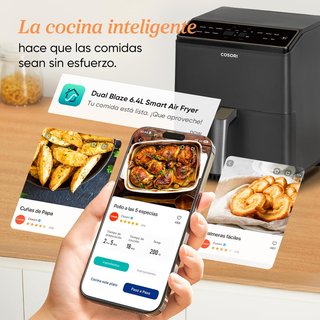 Cosori Freidora de Aire Dual Blaze 6,4L, Doble Res