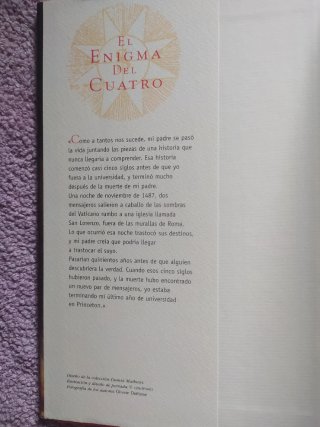 Novela Enigma cuatro 390 pgs b/n