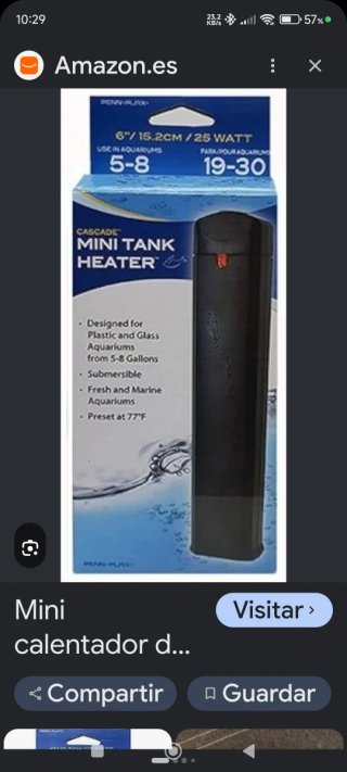 Calentador Acuario Mini Cascade 25W