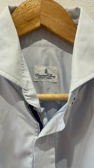 Camisa Emanuel Berg Azul Hombre