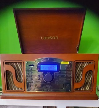 Tocadiscos Lauson con CD, USB, Radio y cassette.