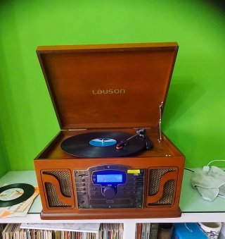 Tocadiscos Lauson con CD, USB, Radio y cassette.