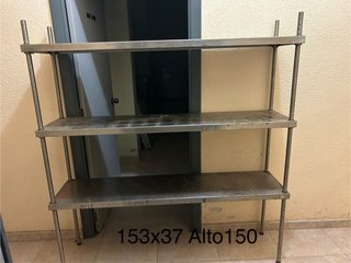 Estantería de acero inoxidable 3 baldas