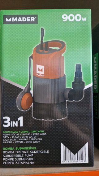 Bomba achique sumergible 900w