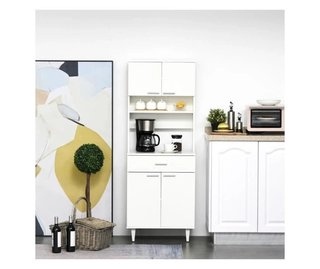835-344 Aparador Alto de Cocina Blanco en