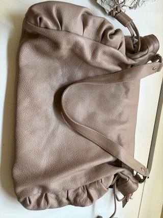 Bolso de hombro piel Guy Laroche beige