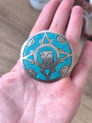 Broche Plata 925 Compás Aztecas