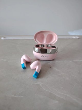 Auriculares Acer OHR554 Oro y Blanco y Rosa.