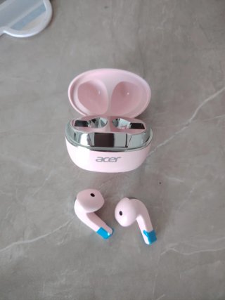 Auriculares Acer OHR554 Oro y Blanco y Rosa.