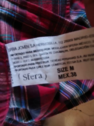 Camisa cuadros Sfera Men Talla M