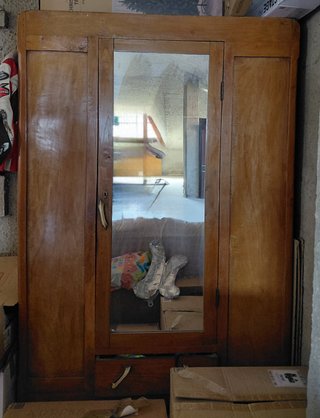 Armadio Guardaroba Vintage Legno Anni '30/'40