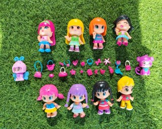 Lote Pinypon: 8 Muñecas + Mascota + Accesorios