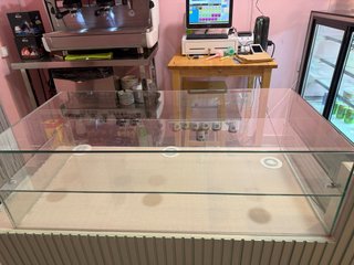 Vitrina expositora de cristal