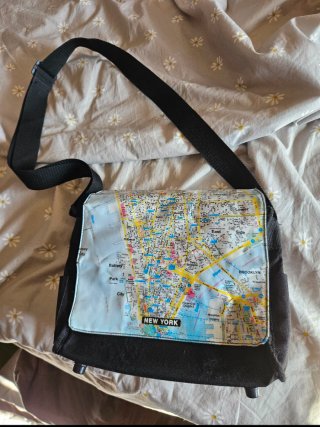 Bolso bandolera mapa Nueva York vintage