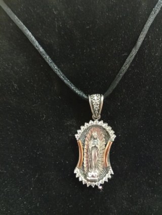 Colgante Virgen de Guadalupe Plata y Oro 925