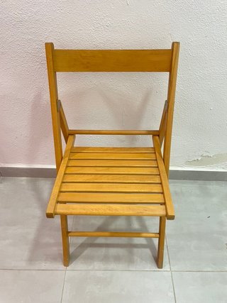 Silla plegable madera vintage