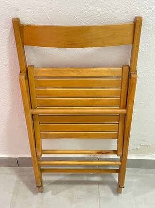 Silla plegable madera vintage