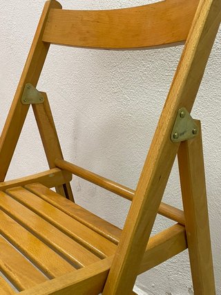 Silla plegable madera vintage
