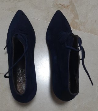 Botines de ante azul marino Angari T.38-39