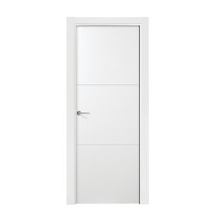 Puerta interior lacada blanca 3 rayas