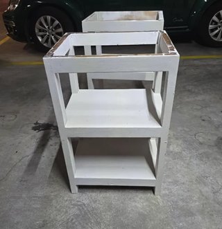 Pareja bases madera escritorio