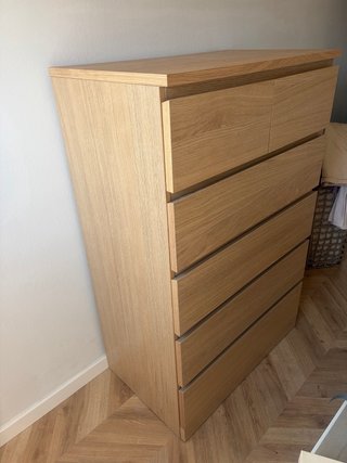 Cómoda Malm Ikea 6 cajones madera