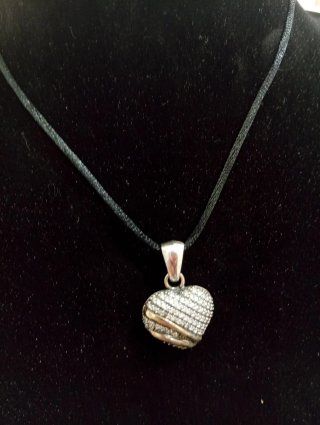 Colgante Corazón Plata con Circonitas de 925